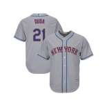 Youth New York Mets #21 Lucas Duda Grey Cool Base Stitched MLB Jersey