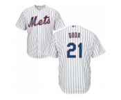 Youth New York Mets #21 Lucas Duda White(Blue Strip) Cool Base Stitched MLB Jersey