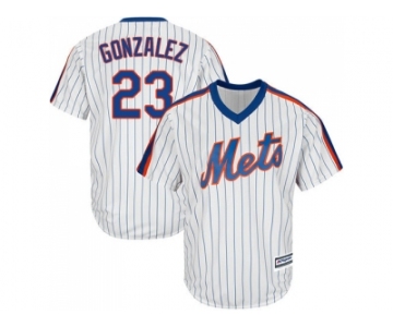 Youth New York Mets #23 Adrian Gonzalez White(Blue Strip) Alternate Cool Base Stitched MLB Jersey