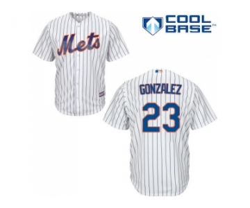 Youth New York Mets #23 Adrian Gonzalez White(Blue Strip) Cool Base Stitched MLB Jersey