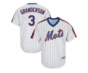 Youth New York Mets #3 Curtis Granderson White(Blue Strip) Alternate Cool Base Stitched MLB Jersey