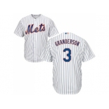 Youth New York Mets #3 Curtis Granderson White(Blue Strip) Cool Base Stitched MLB Jersey