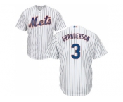 Youth New York Mets #3 Curtis Granderson White(Blue Strip) Cool Base Stitched MLB Jersey