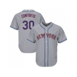 Youth New York Mets #30 Michael Conforto Grey Cool Base Stitched MLB Jersey