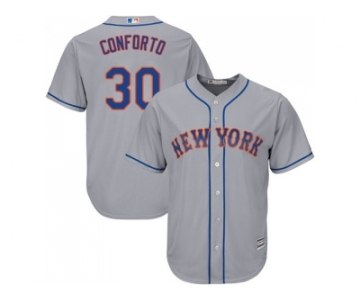 Youth New York Mets #30 Michael Conforto Grey Cool Base Stitched MLB Jersey