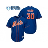 Youth New York Mets #30 Nolan Ryan Blue Cool Base Stitched MLB Jersey