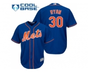 Youth New York Mets #30 Nolan Ryan Blue Cool Base Stitched MLB Jersey