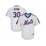 Youth New York Mets #30 Nolan Ryan White(Blue Strip) Alternate Cool Base Stitched MLB Jersey