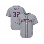 Youth New York Mets #32 Steven Matz Grey Cool Base Stitched MLB Jersey