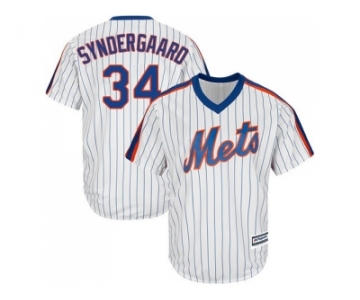 Youth New York Mets #34 Noah Syndergaard White(Blue Strip) Alternate Cool Base Stitched MLB Jersey