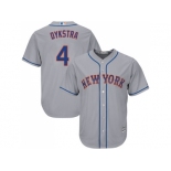 Youth New York Mets #4 Lenny Dykstra Grey Cool Base Stitched MLB Jersey