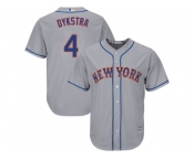 Youth New York Mets #4 Lenny Dykstra Grey Cool Base Stitched MLB Jersey