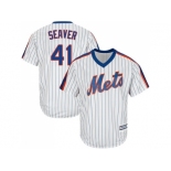 Youth New York Mets #41 Tom Seaver White(Blue Strip) Alternate Cool Base Stitched MLB Jersey