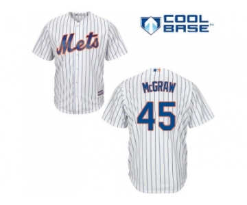 Youth New York Mets #45 Tug McGraw White(Blue Strip) Cool Base Stitched MLB Jersey