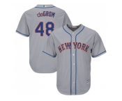 Youth New York Mets #48 Jacob DeGrom Grey Cool Base Stitched MLB Jersey