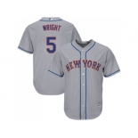 Youth New York Mets #5 David Wright Grey Cool Base Stitched MLB Jersey