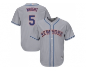 Youth New York Mets #5 David Wright Grey Cool Base Stitched MLB Jersey