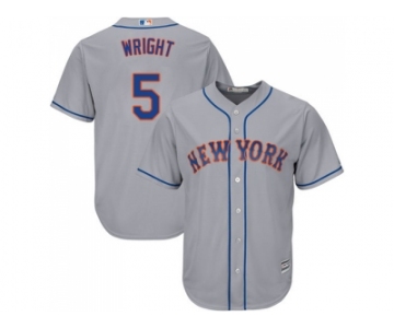 Youth New York Mets #5 David Wright Grey Cool Base Stitched MLB Jersey