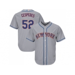 Youth New York Mets #52 Yoenis Cespedes Grey Cool Base Stitched MLB Jersey