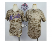 Youth New York Mets Blank Camo Alternate Cool Base W 2015 World Series Patch Stitched MLB Jersey