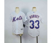 youth mlb jerseys new york mets #33 harvey white(blue stripe)