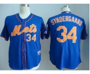 youth mlb jerseys new york mets #34 syndergaard blue[number orange][syndergaard]