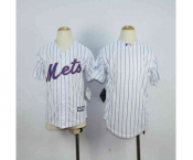 youth mlb jerseys new york mets blank white(blue strip)