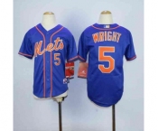 youth mlb new york mets #5 david wright blue(number orange)