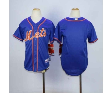 youth mlb new york mets blank blue(number orange)