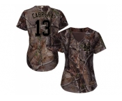 Women New York Mets #13 Asdrubal Cabrera Camo Realtree Collection Cool Base Stitched MLB Jersey