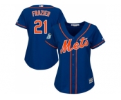 Women New York Mets #21 Todd Frazier Blue Alternate Stitched MLB Jersey