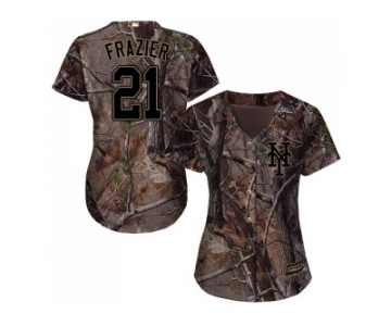 Women New York Mets #21 Todd Frazier Camo Realtree Collection Cool Base Stitched MLB Jersey