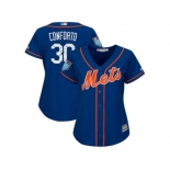 Women New York Mets #30 Michael Conforto Majestic Royal 2018 Spring Training Cool Base Player Jersey