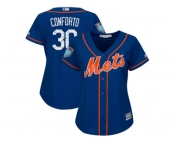 Women New York Mets #30 Michael Conforto Majestic Royal 2018 Spring Training Cool Base Player Jersey