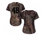 Women New York Mets #48 Jacob deGrom Camo Realtree Collection Cool Base Stitched MLB Jersey