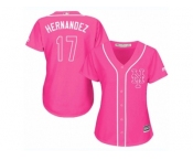 Women's Majestic New York Mets #17 Keith Hernandez Replica Pink Fashion Cool Base MLB Jersey