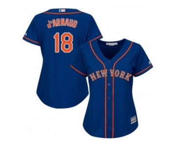 Women's Majestic New York Mets #18 Travis d'Arnaud Replica Royal Blue Alternate Road Cool Base MLB Jersey