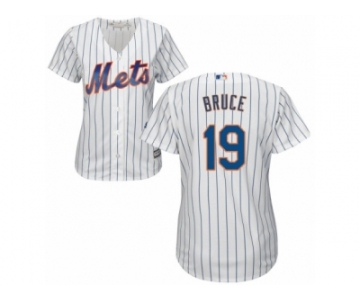 Women's Majestic New York Mets #19 Jay Bruce Authentic White Home Cool Base MLB Jersey