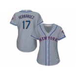 Women's New York Mets #17 Keith Hernandez Grey Road Stitched MLB Jersey