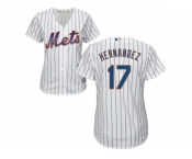 Women's New York Mets #17 Keith Hernandez White(Blue Strip) Home Stitched MLB Jersey