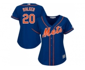 Women's New York Mets #20 Neil Walker Blue Alternate Stitched MLB Jersey