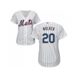 Women's New York Mets #20 Neil Walker White(Blue Strip) Home Stitched MLB Jersey