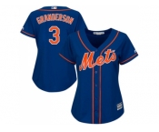 Women's New York Mets #3 Curtis Granderson Blue Alternate Stitched MLB Jersey