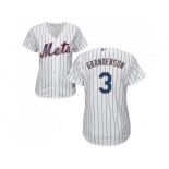 Women's New York Mets #3 Curtis Granderson White(Blue Strip) Home Stitched MLB Jersey