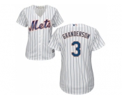 Women's New York Mets #3 Curtis Granderson White(Blue Strip) Home Stitched MLB Jersey