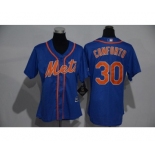 Women's New York Mets #30 Michael Conforto Majestic Royal Cool Base Player Jersey