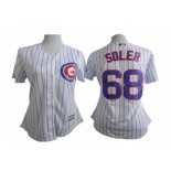 women mlb jerseys chicago cubs #68 soler white[strip]