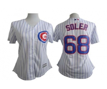 women mlb jerseys chicago cubs #68 soler white[strip]