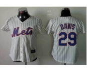 women mlb jerseys new york mets #29 davis cream(blue strip)