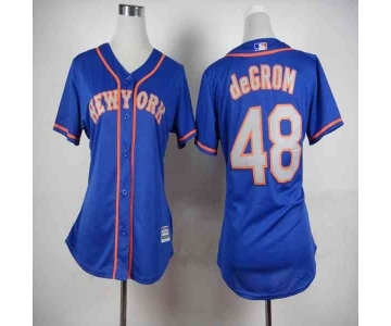 women mlb jerseys new york mets #48 degrom blue